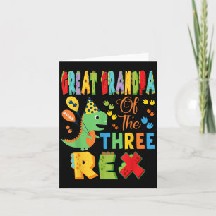 Tarjeta Gran Abuelo De Los Tres Rex 3ᵉʳ Niño Dinosa