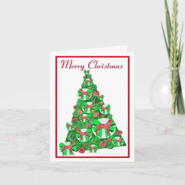 Tarjeta Gran árbol de navidad de perro danés (Anverso)