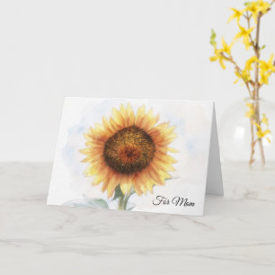 Tarjeta Gran Arte de Flor de Girasol Día de la Madre