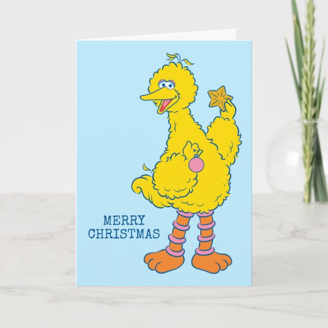 Tarjeta Gran Ave con Ornamentos de Navidad (Anverso)