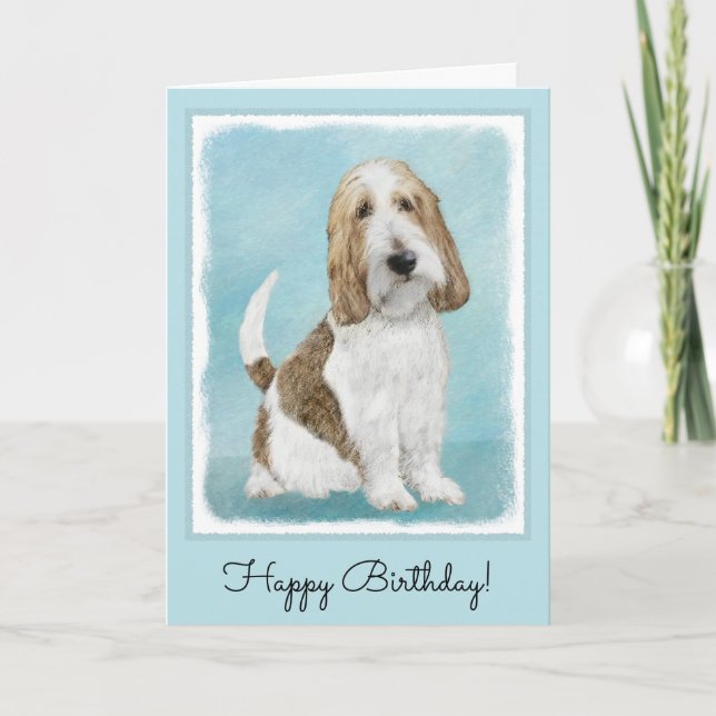 Tarjeta Gran Basset Griffon Vendeen - Arte Perro Original (Anverso)
