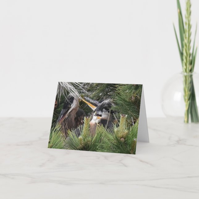 Tarjeta Gran bebé azul de Heron (Anverso)