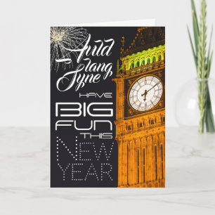 Tarjeta Gran Ben de Londres, saludo de Año Nuevo
