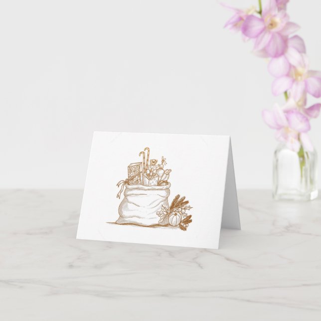 Tarjeta Gran Bolsa de Navidad Llena de Juguetes y Regalos (Orquídea)