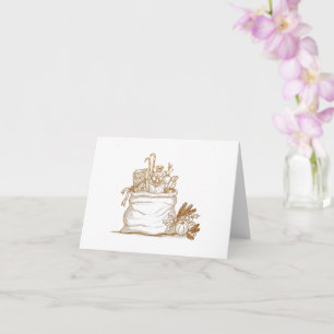 Tarjeta Gran Bolsa De Navidades Llena De Juguetes Y Regalo