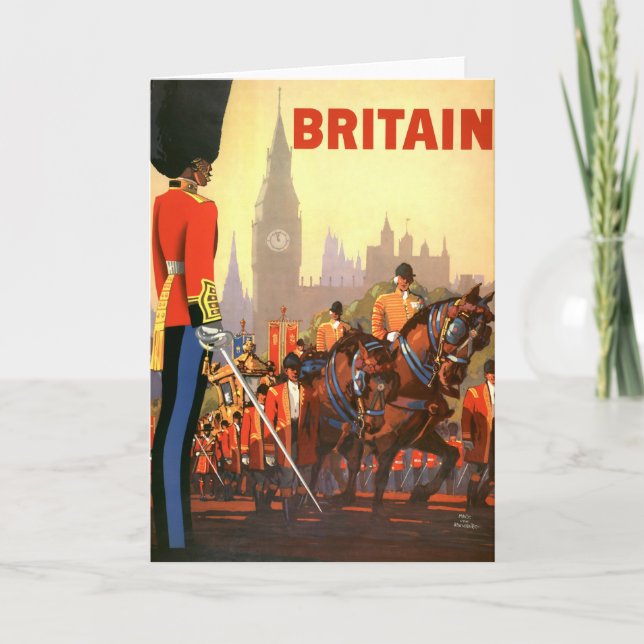 Tarjeta Gran Bretaña, la Guardia Real Británica del Rey Vi (Anverso)