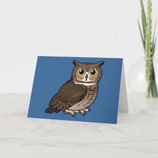 Tarjeta Gran búho de cuernos