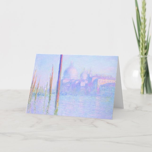 Tarjeta Gran Canal de Venecia (por Claude Monet) (Anverso)