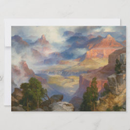Tarjeta Gran Cañón en niebla (por Thomas Moran)