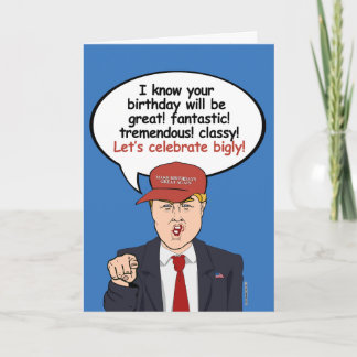 Tarjeta Gran carta de cumpleaños de Trump - celebremos lo 
