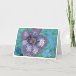 Tarjeta Gran carta de flores moradas