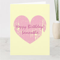 Gran carta extra grande de cumpleaños con corazón 
