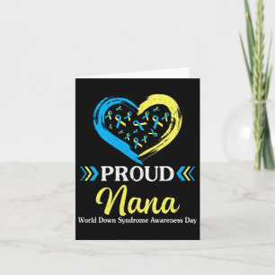 Tarjeta Gran Corazón Orgullosa Nana Abuela Mundo Abajo Sín
