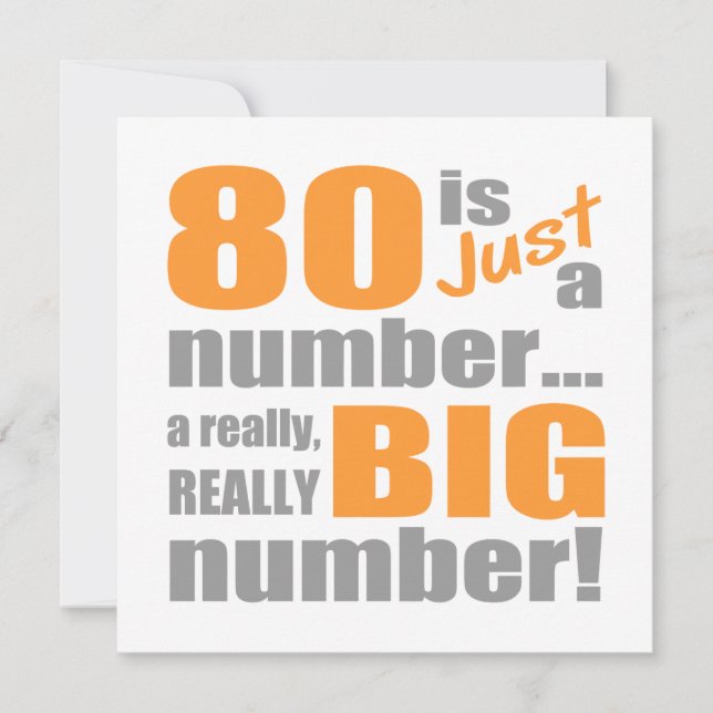 Tarjeta Gran cumpleaños 80 (Anverso)