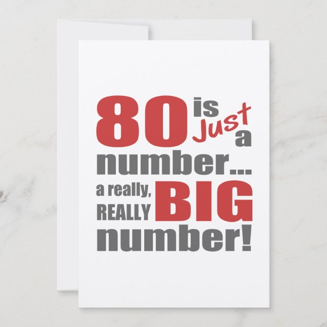 Tarjeta Gran cumpleaños 80 (Anverso)