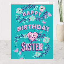Gran cumpleaños feliz para mi hermana personalizad