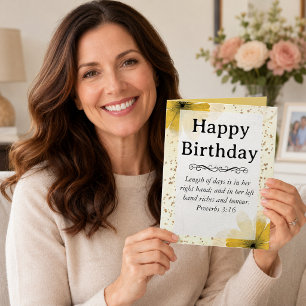 Tarjeta Gran Cumpleaños Mamá Flores Amarillas Texto Escrit
