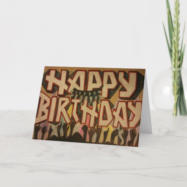 Tarjeta Gran cumpleaños Metalizado (Anverso)