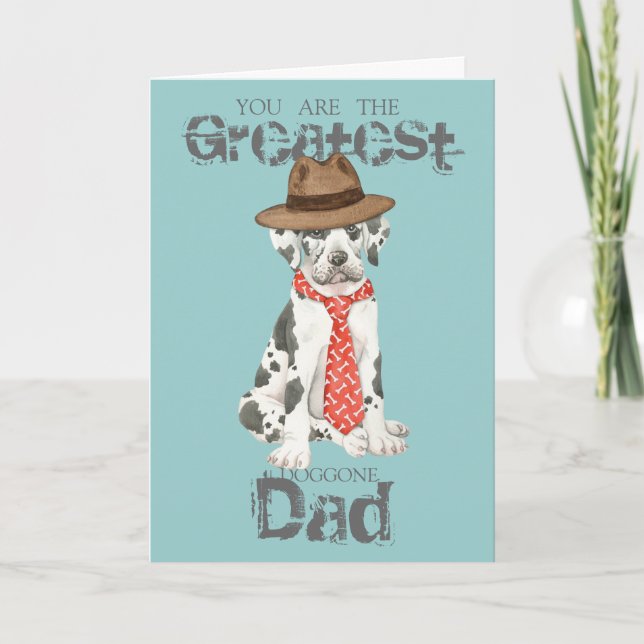 Tarjeta Gran Dane Dad (Anverso)