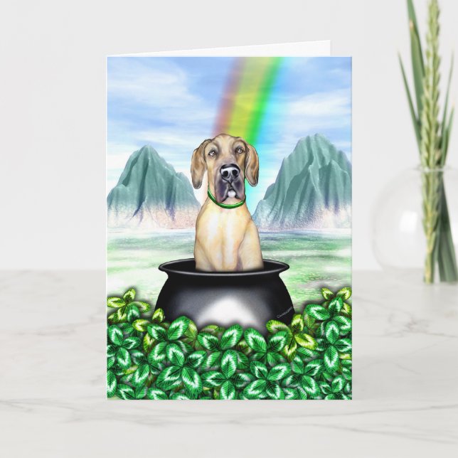 Tarjeta Gran Dane Fawn UC Pot O Gold (Anverso)