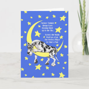 Tarjeta Gran Dane Harlequin Twinkle