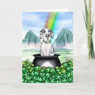 Tarjeta Gran Dane Harlequin UC Pot O Gold