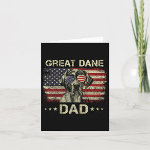 Tarjeta Gran Danés Papá Amantes De Los Perros Bandera Amer