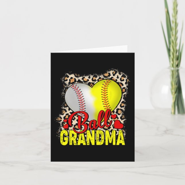 Tarjeta Gran Día de la Madre de béisbol de la abuela (Anverso)