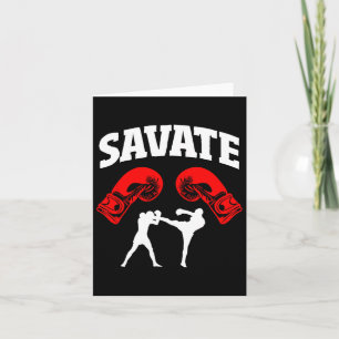 Tarjeta Gran diseño de boxeo Savage Kick Mma Kickboxing