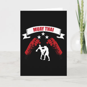 Tarjeta Gran diseño de lucha de Muay Thai de entrenamiento