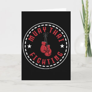 Tarjeta Gran diseño de lucha de Muay Thai Kickboxer Mma Tr