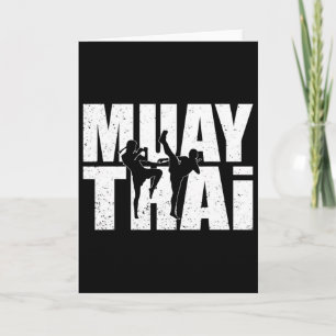 Tarjeta Gran diseño de Muay Thai entrenamiento de luchador