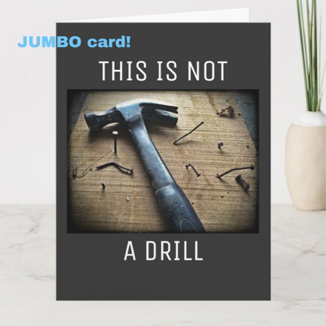 Tarjeta Gran diversión Día del Padre "Esto no es una perre (Celebrate Dad with this funny, punny, tool-themed Father's Day JUMBO card!)