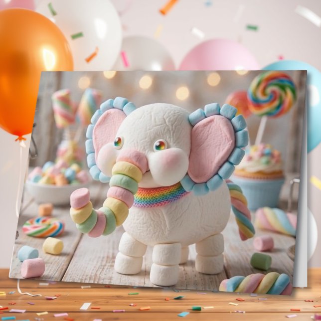 Tarjeta Gran Elefante Caprichoso Cumpleaños Personalizado  (Subido por el creador)