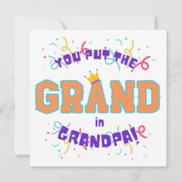 Tarjeta Gran en el abuelo