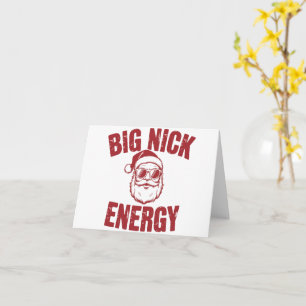 Tarjeta Gran Energía de Nick Chiste Divertido de Santa Gro