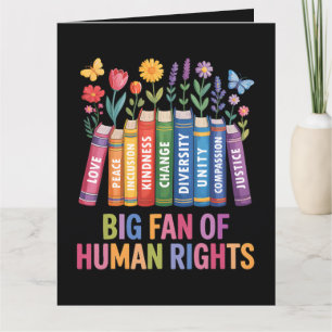 Tarjeta Gran fan de los derechos humanos 