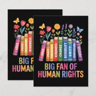 Tarjeta Gran fan de los derechos humanos 