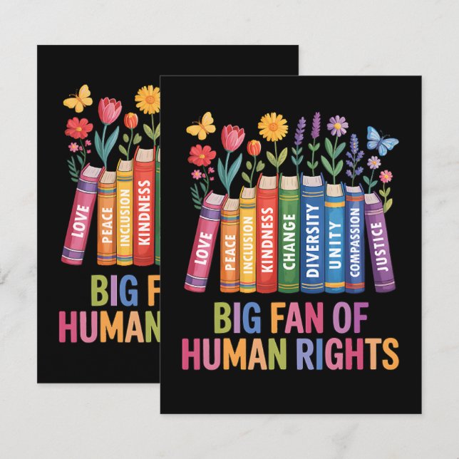 Tarjeta Gran fan de los derechos humanos  (Anverso / Reverso)