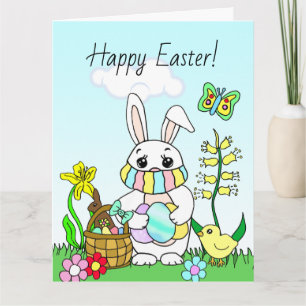 Tarjeta Gran Feliz Pascua, Conejo de Pascua en Facemask