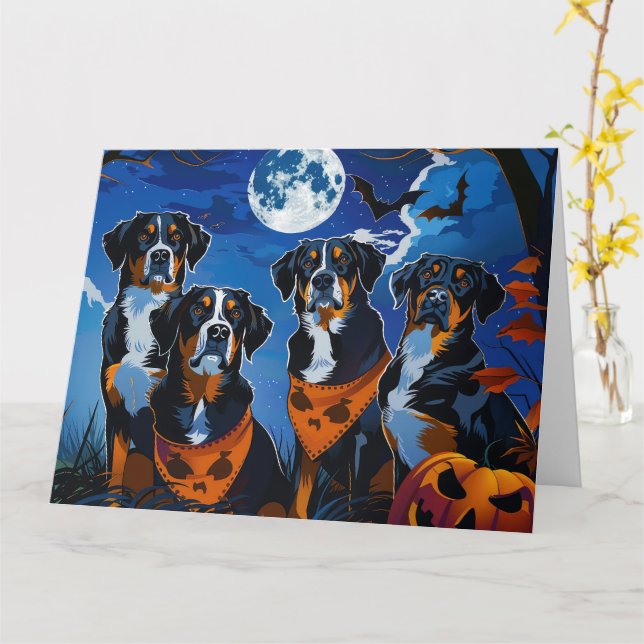 Tarjeta Gran Halloween Suizo (flor amarilla)