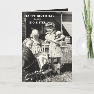 Tarjeta Gran Hermana cumpleaños, hermanas hermanas