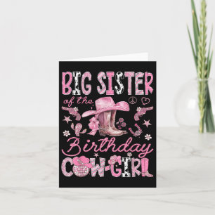 Tarjeta Gran Hermana De La Cowgirl Coquette Rodeo