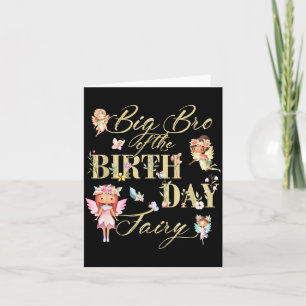Tarjeta Gran Hermano De La Hada De Cumpleaños Niña Mágica 
