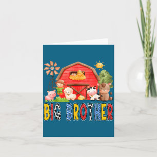 Tarjeta Gran hermano granja roja vaca cumpleaños chico coi