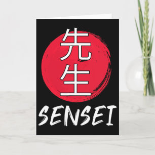 Tarjeta Gran Karate Sensei Enfrentamiento japonés Desig