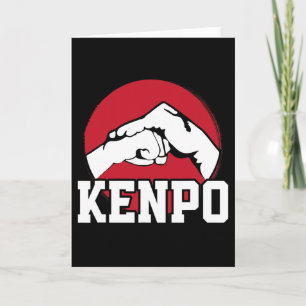 Tarjeta Gran Kenpo Karate Diseño de Puño Marcial Japonés