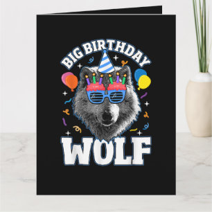 Tarjeta Gran Lobo de Cumpleaños para Lobos