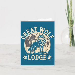 Tarjeta Gran Lodge del Lobo Aullador Escena de la Naturale
