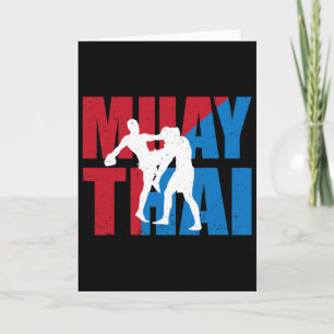Tarjeta Gran luchador de Muay Thai diseño Kickboxer Mma Tr